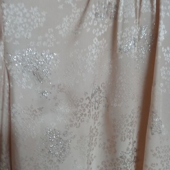 Rebecca Taylor Sz. 2 Glitter Print Ruched Sleeve Top - Picture 9 of 15